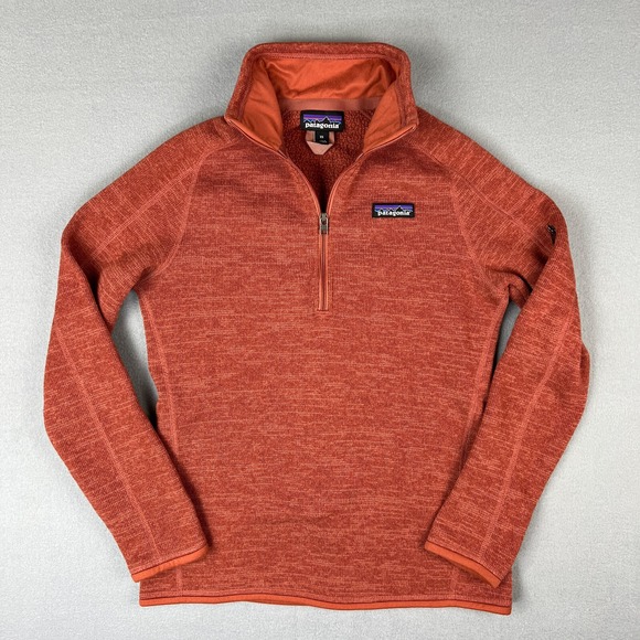 Patagonia Better Sweater Womans XS 1/4 Zip Fleece Orange Outdoor Hiking Active - Picture 1 of 6